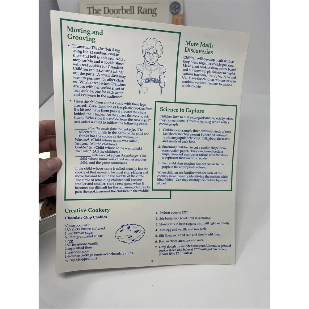 Vintage Lakeshore The Doorbell Rang Activity Kit NEW Complete Pat Hutchins 1993